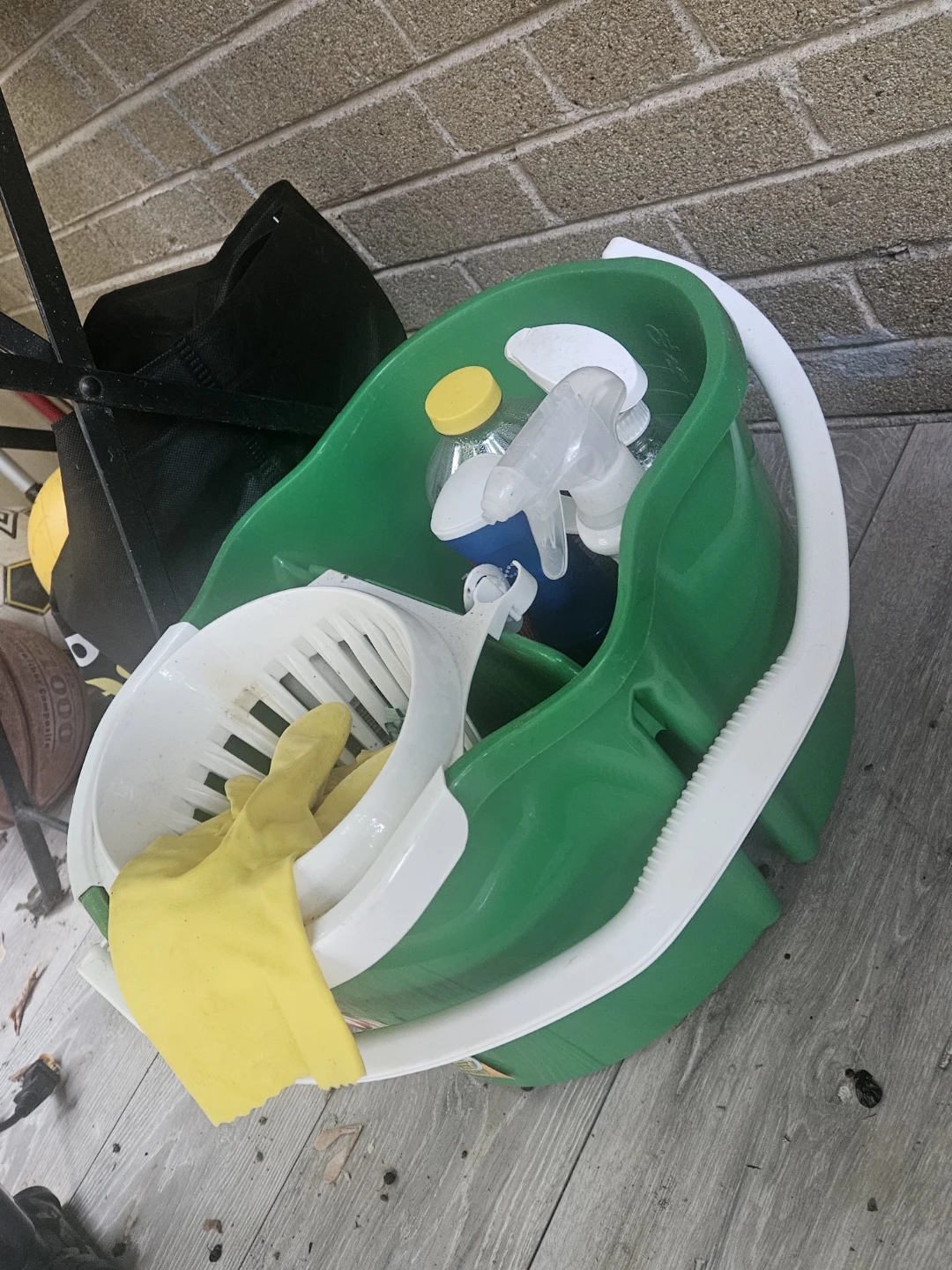 Green Mop Bucket with Wringer