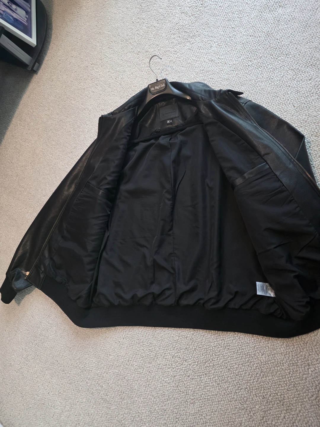 Mr. Big & Tall Black Bomber Jacket - photo 3