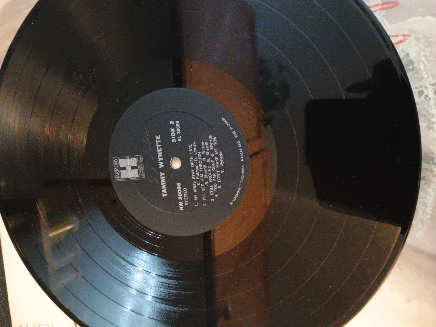 Tammy Wynette Vinyl Record Harmony KH 30096 - photo 3
