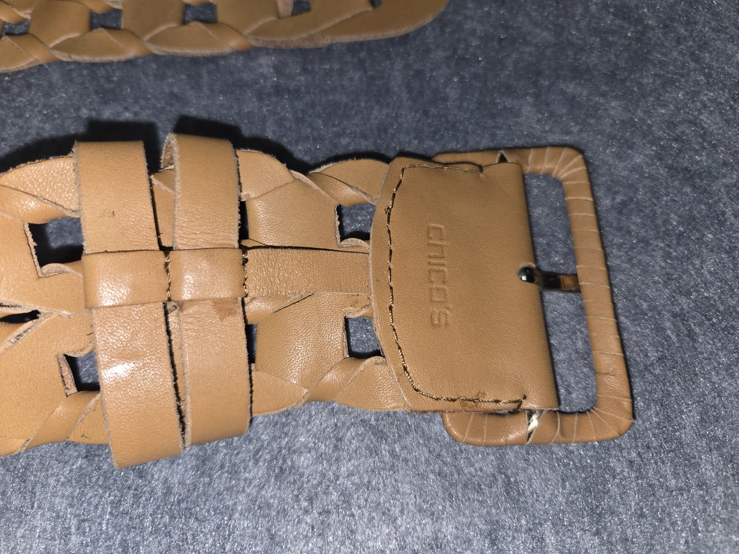 Chico's Tan Woven Leather Belt - photo 3