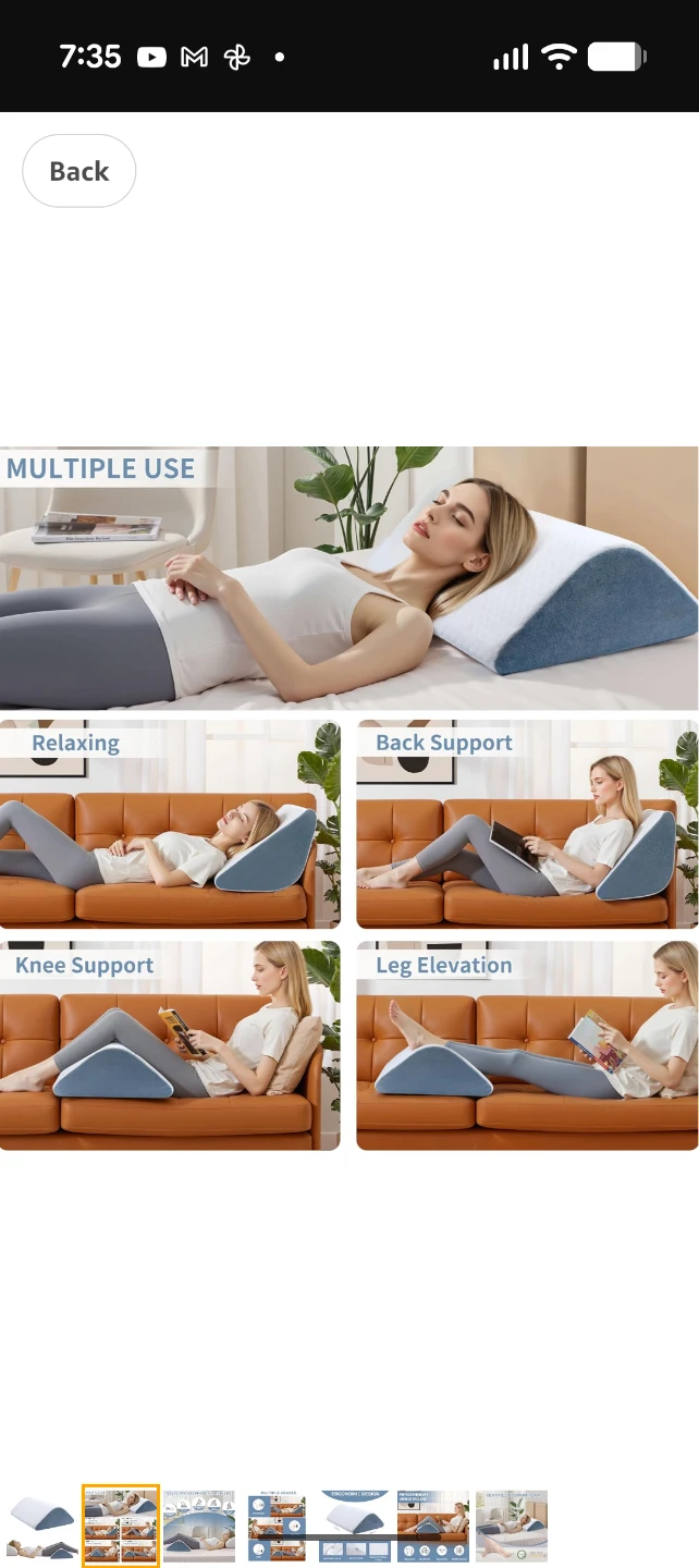 VMFKPNR Foam Bed Wedge Pillow