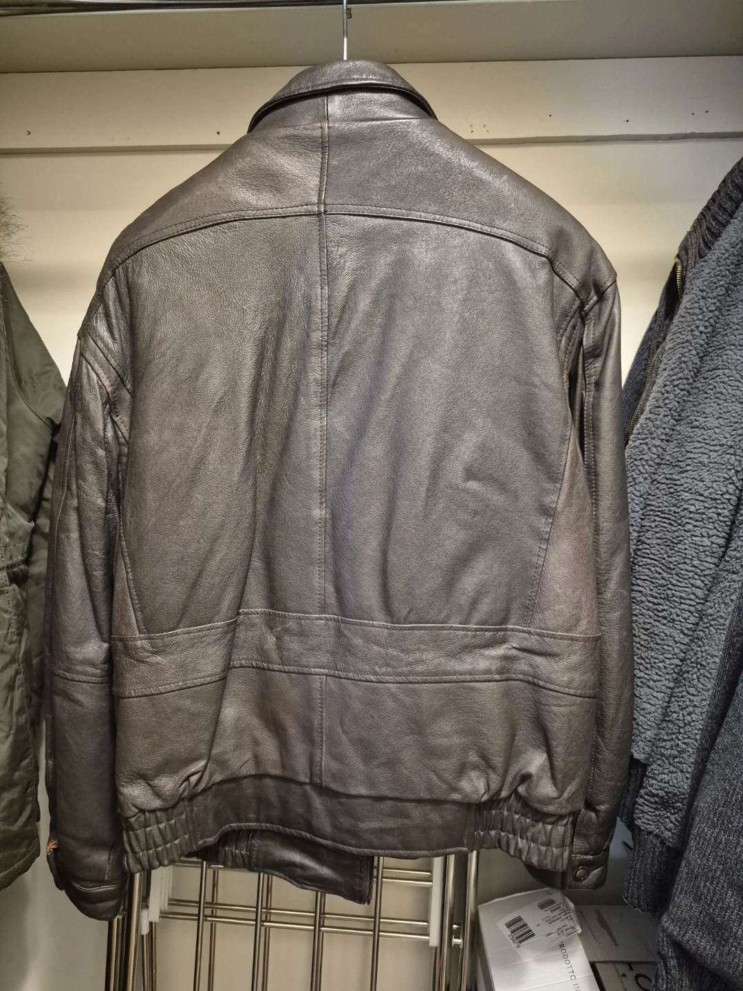 Synergy Brown Leather Bomber Jacket - photo 2