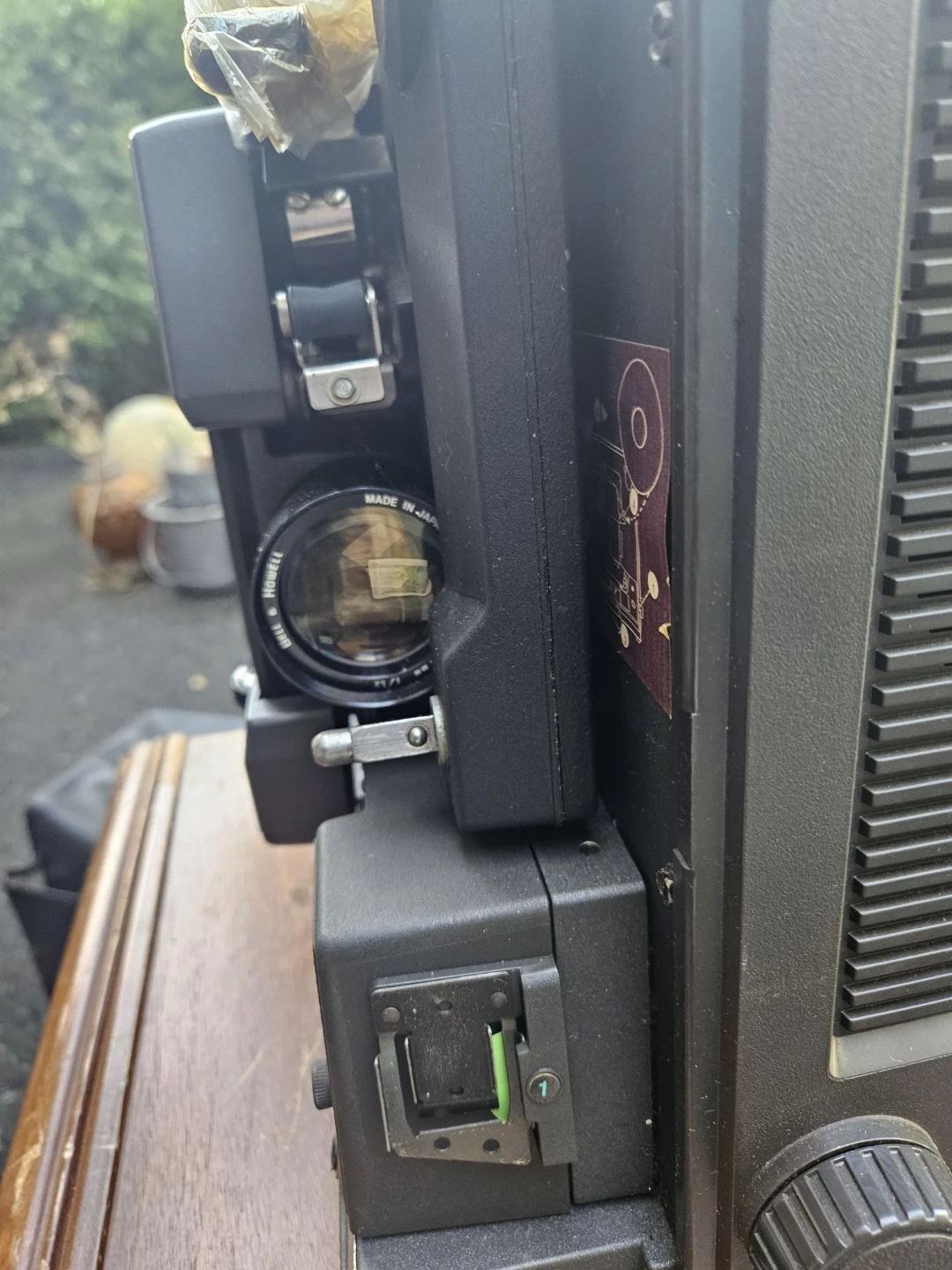 Bell & Howell Movie Projector and Vintage Ottoman - photo 5