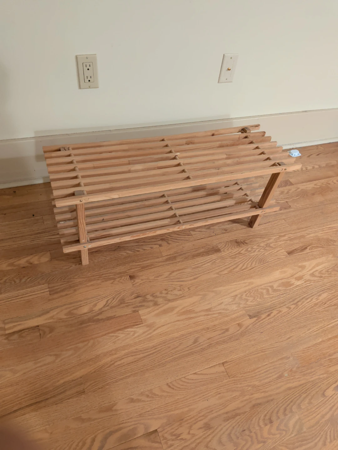 Wooden 2-Tier Shoe Rack