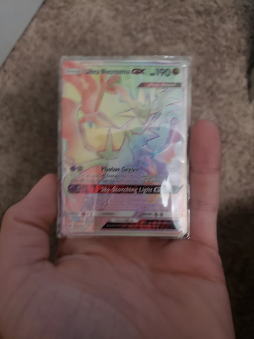 Ultra Necrozma GX Rainbow Rare Pokemon Card - photo 2