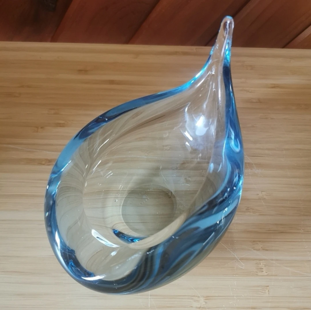 Holmegaard Per Lütken Akva Glass Teardrop Bowl Ashtray 16517 - photo 3