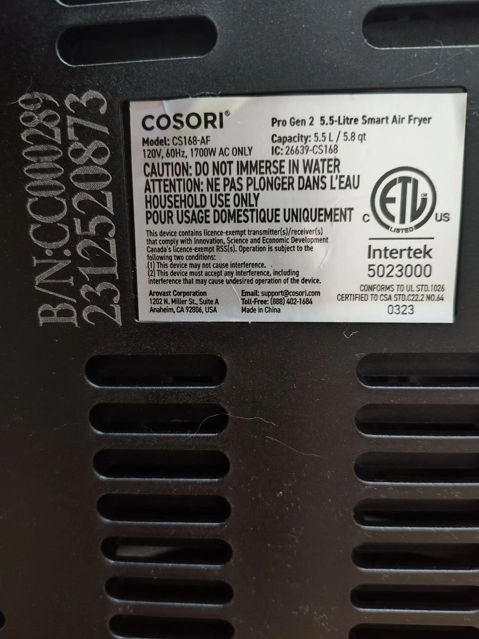 COSORI Pro Gen 2 Air Fryer 5.8QT, Upgraded Version with 13 One - photo 5
