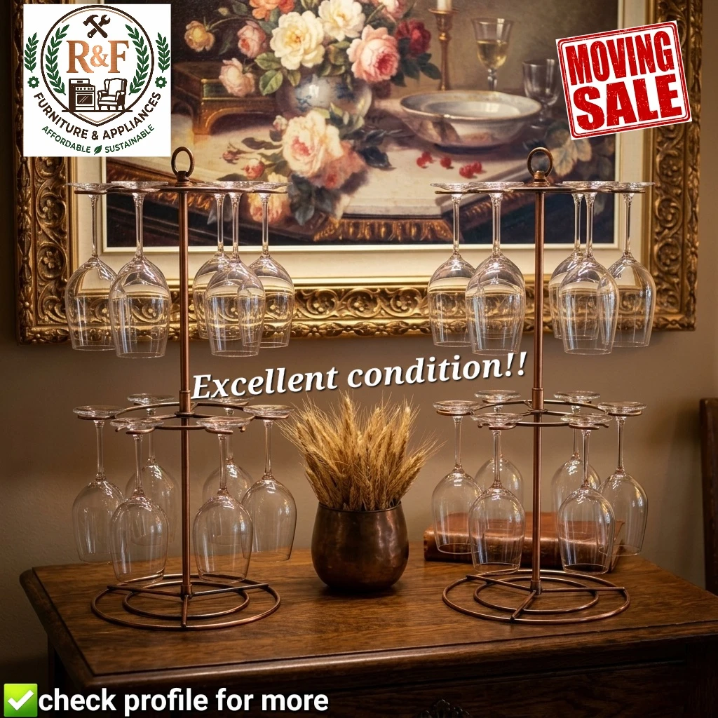 ✳️➡️ 2pcs - GeLive Bronze Tabletop Wine Glass Rack