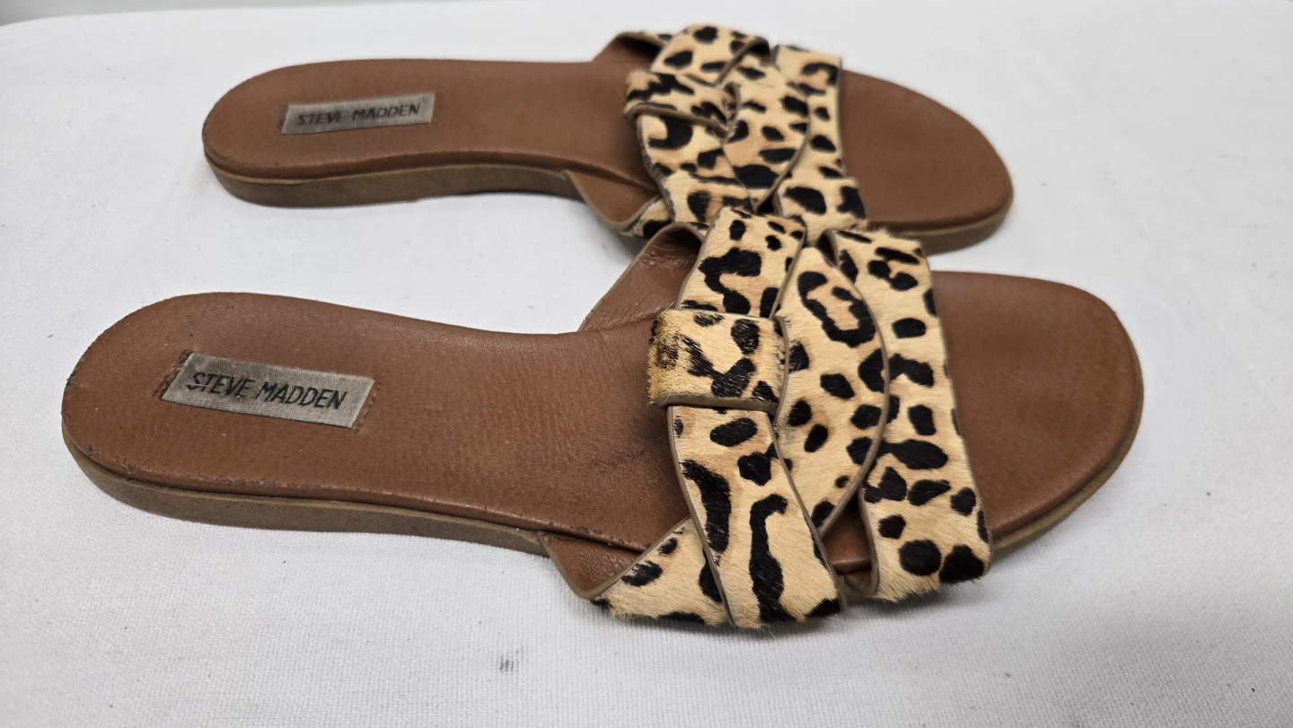 Steve Madden Women’s Brown Leopard Animal  Sandals 9.5 - photo 3