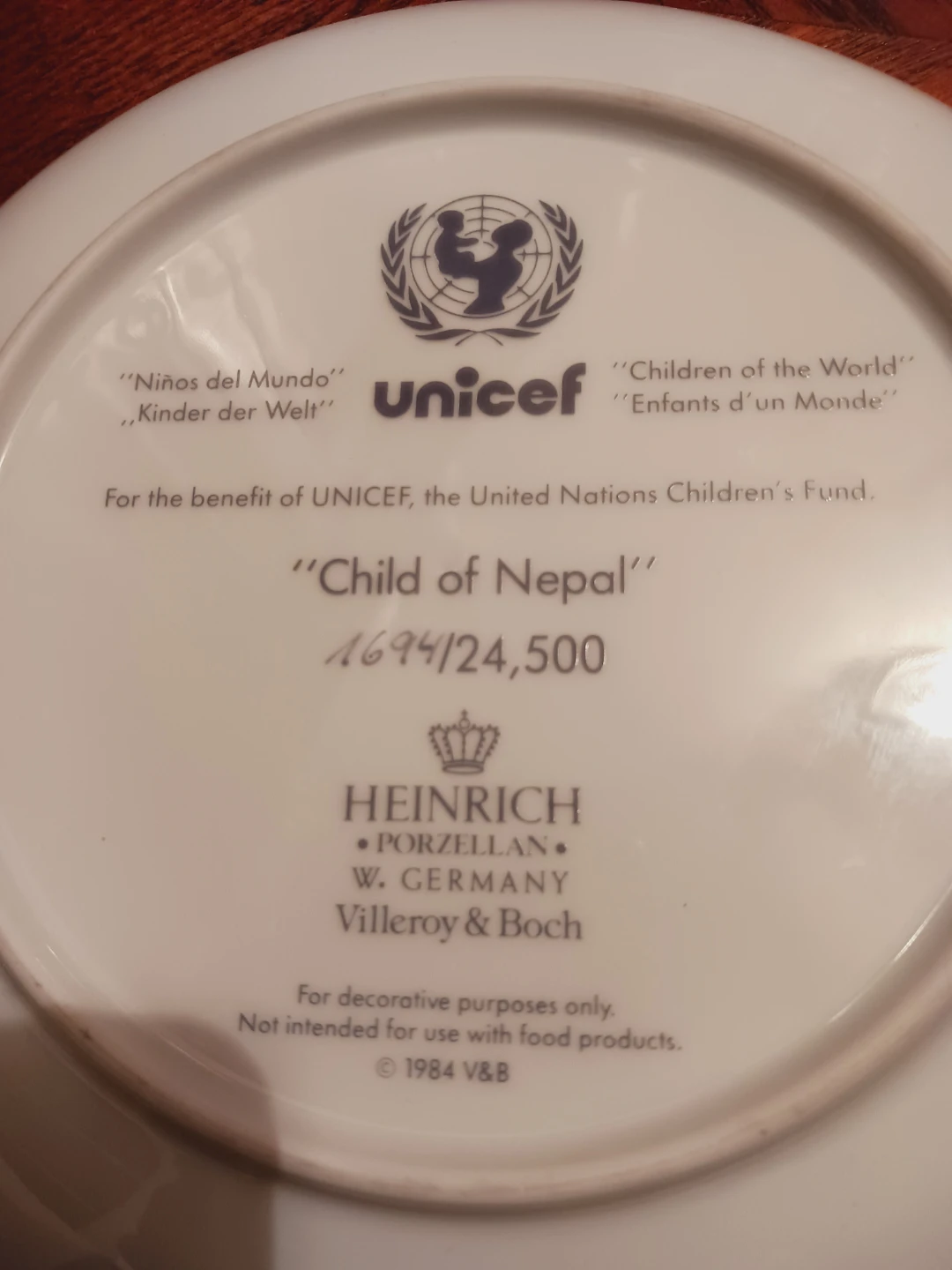 Heinrich Villeroy & Boch Child of Nepal Plate - photo 4