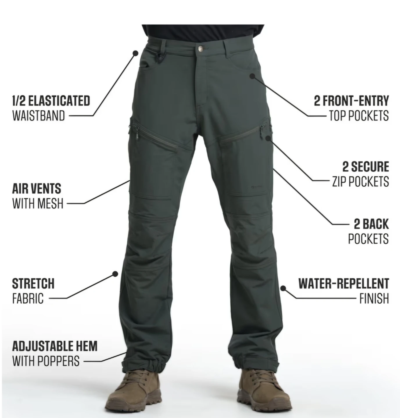 Men's Cargo Pants. BÆRSkin Water-Repellent. BNWT Navy XL. - photo 3