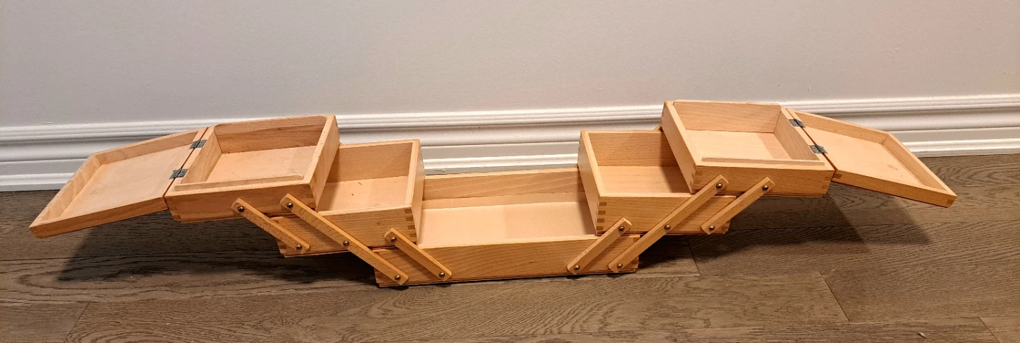 Wooden Sewing Box Organizer - photo 3