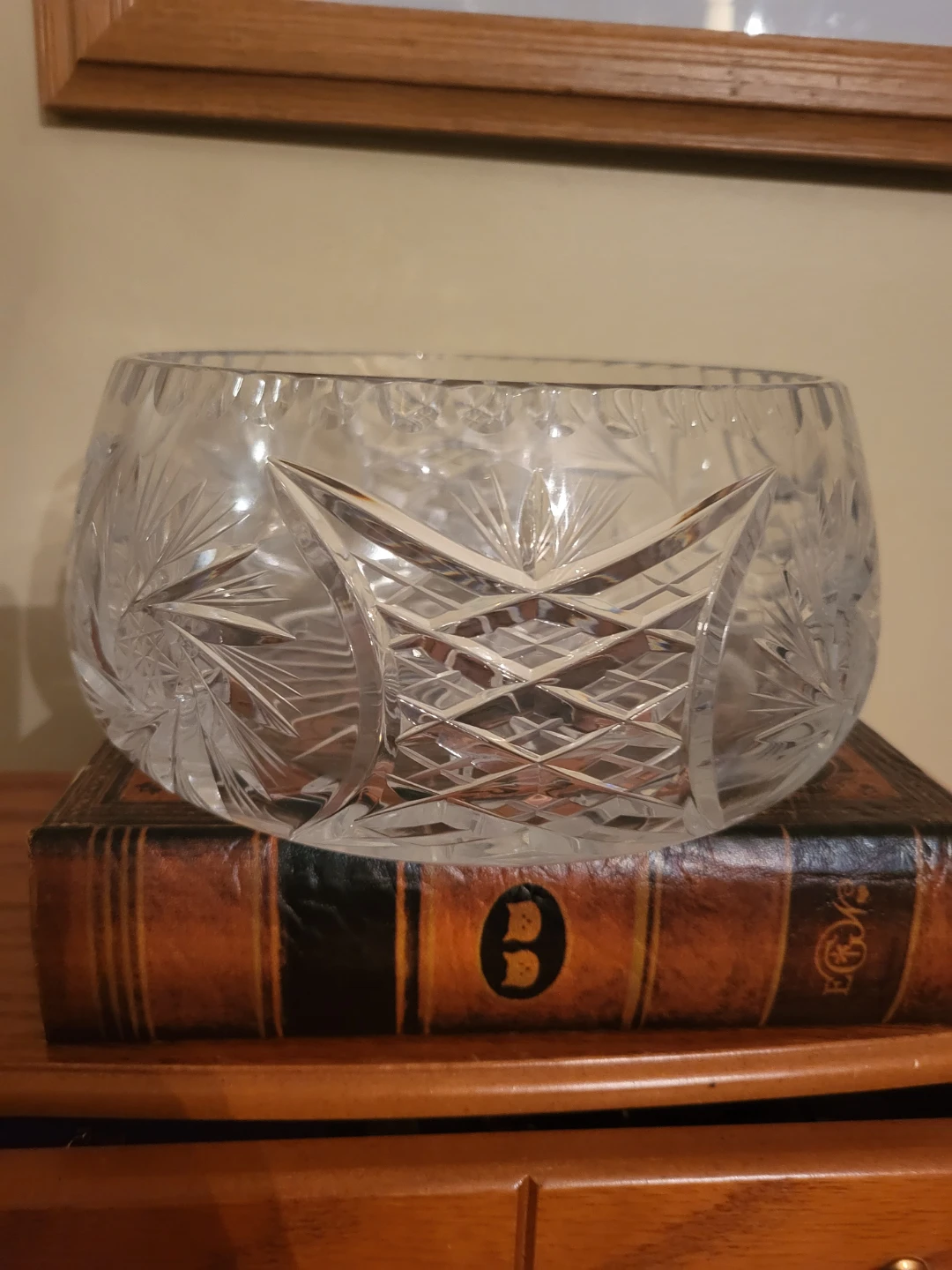 Cut Crystal Glass Bowl