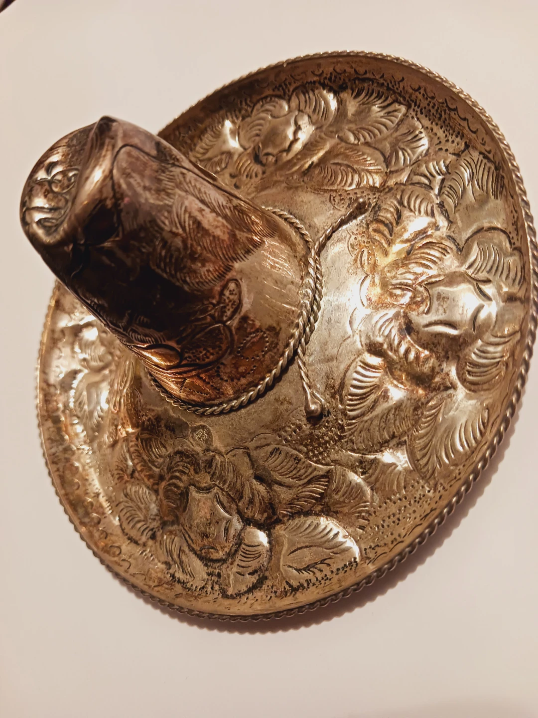 Gorgeous Mexican 925 Sterling Silver Sombrero Figurine - photo 2
