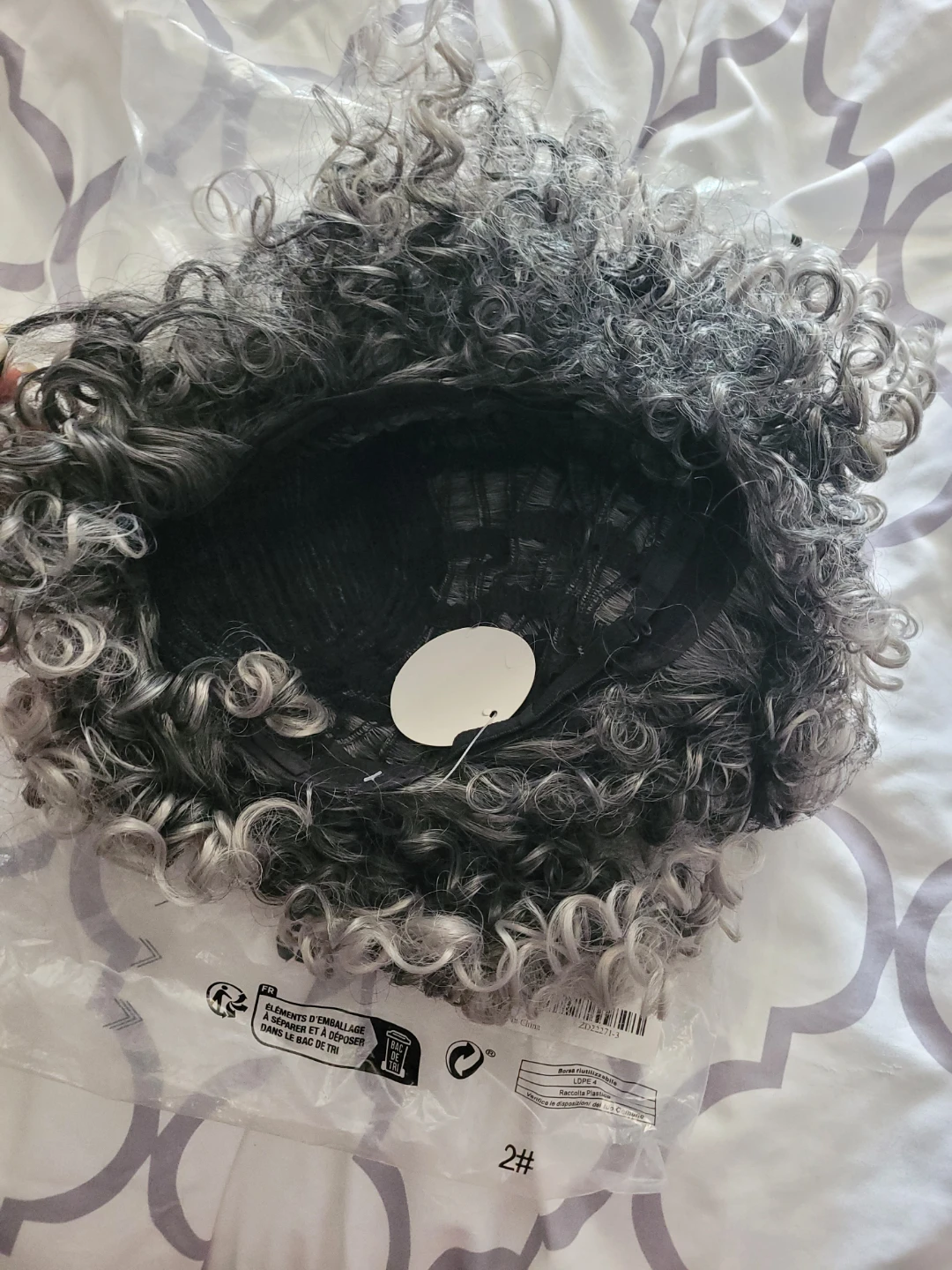 Curly grey and black wig - photo 2