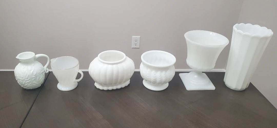 Vintage White Milk Glass - 22 Piece Lot