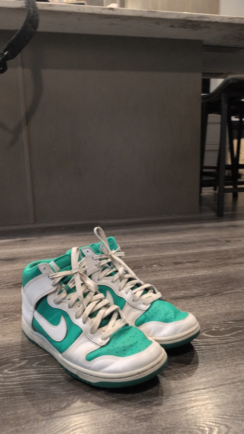 Nike Dunk High Sneakers - Green and White - photo 2