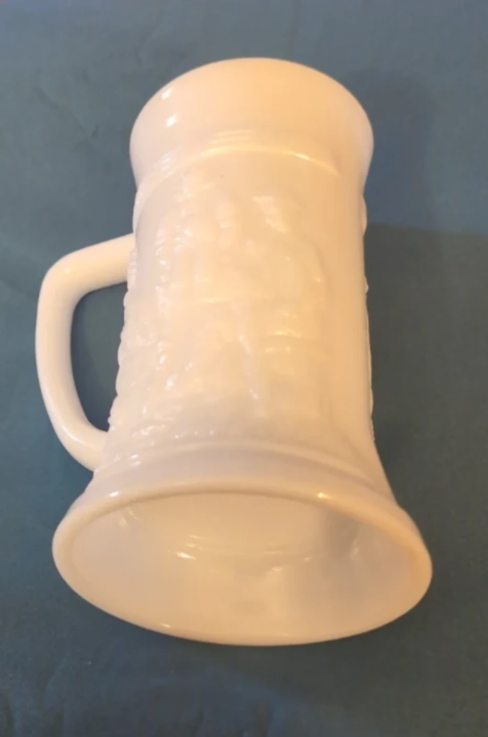 Vintage White Milk Glass Beer Stein - photo 2