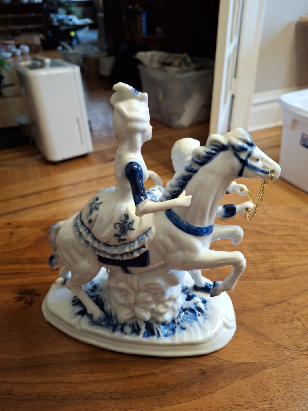 Vintage Porcelain Figurine Couple on Horse - photo 3