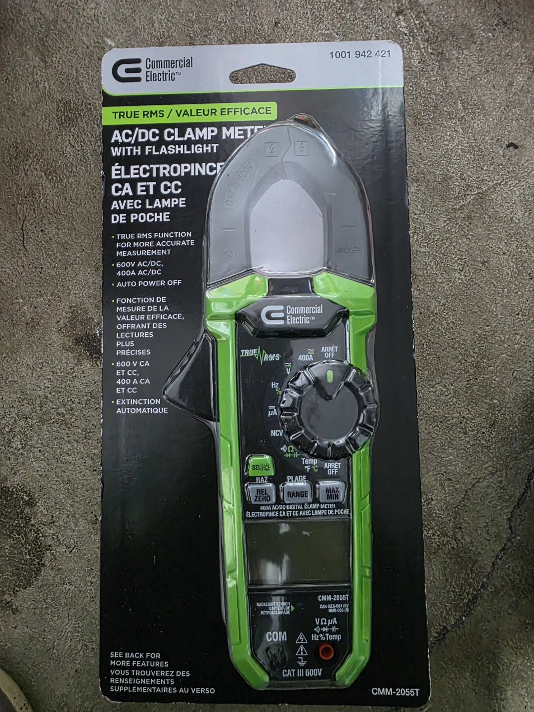 Commercial Electric AC/DC Clamp Meter CMM-2055T