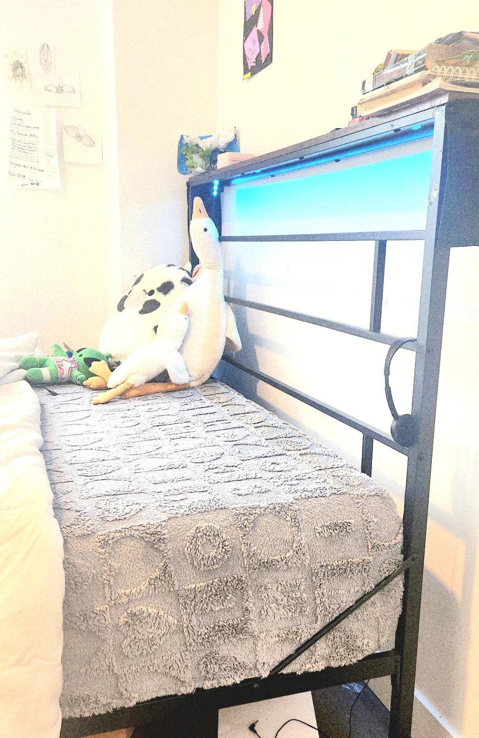 Bestier Queen Size Bed Frame with LED Headboard - photo 2