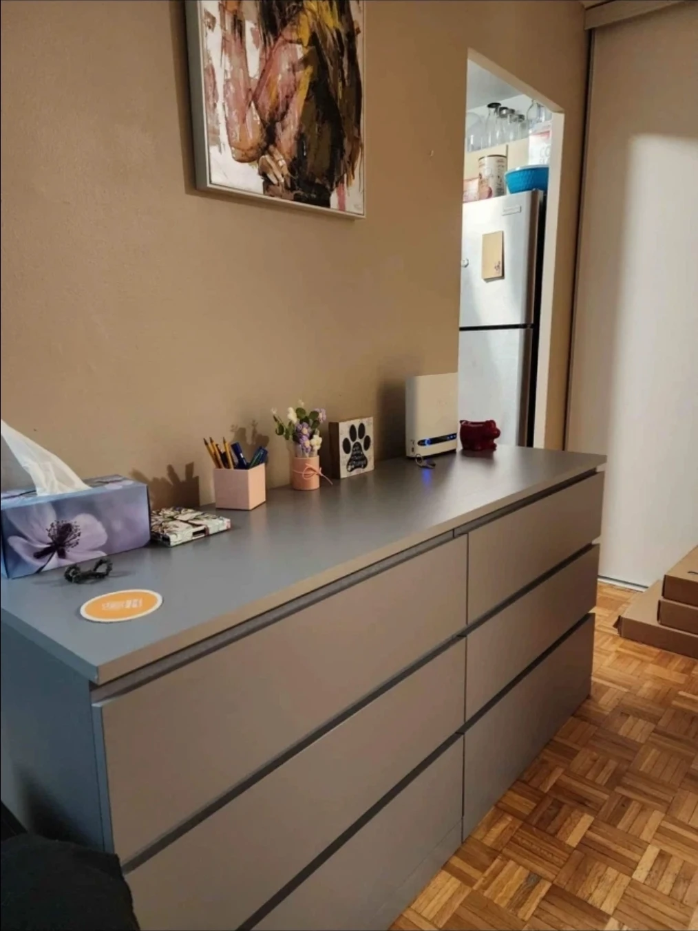 IKEA MALM 6-Drawer Dresser - Gray