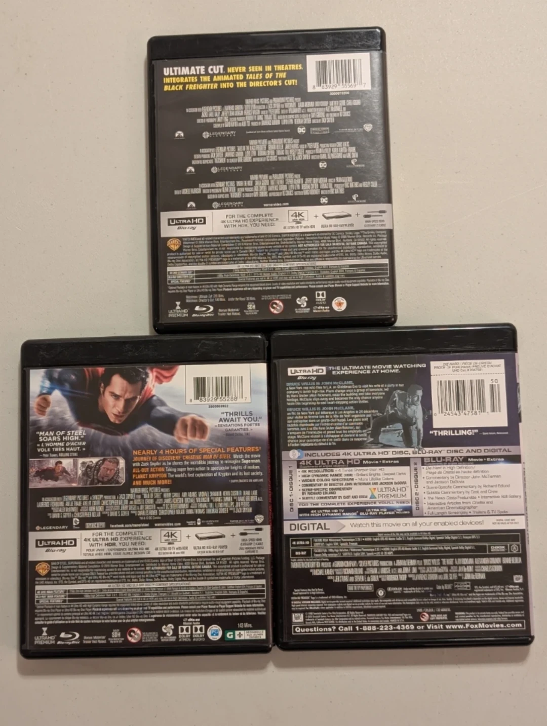 Blu-ray Movie Bundle: Man of Steel, Die Hard, Watchmen - photo 5