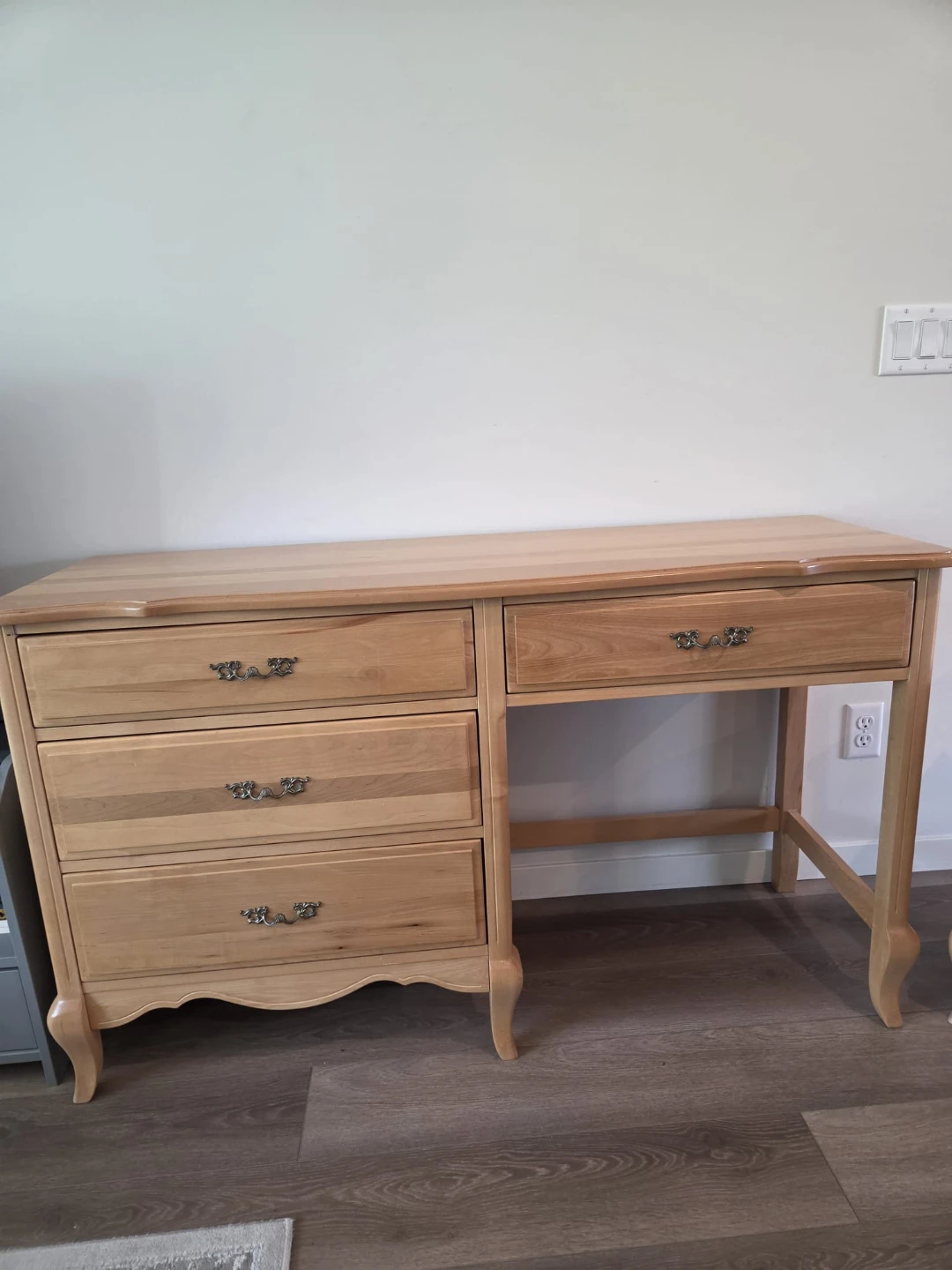 Wood Desk and Nightstand - photo 2