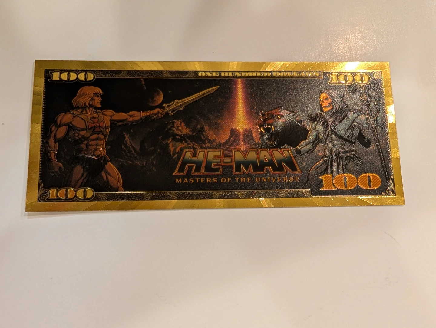 $100 rare masters of the universe foil foil novelty item - photo 4