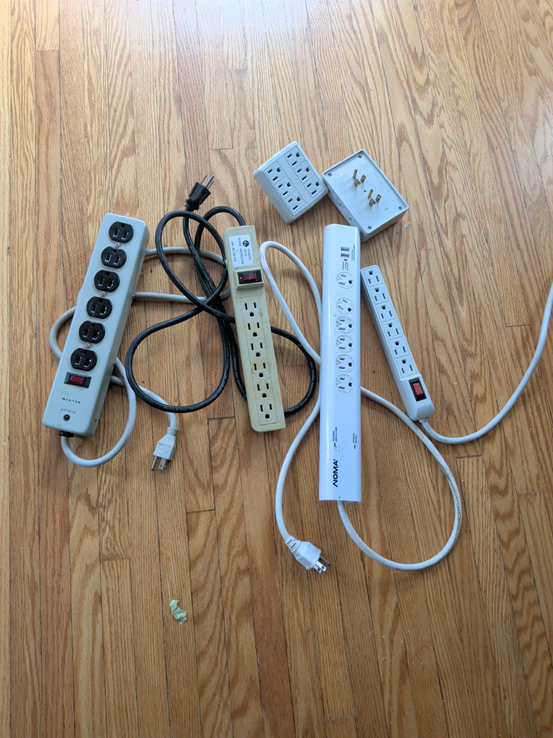 Assorted Power Bars and Wall Taps
