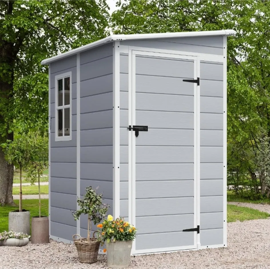 NEW Grey 5' x 4' Outdoor Storage Shed