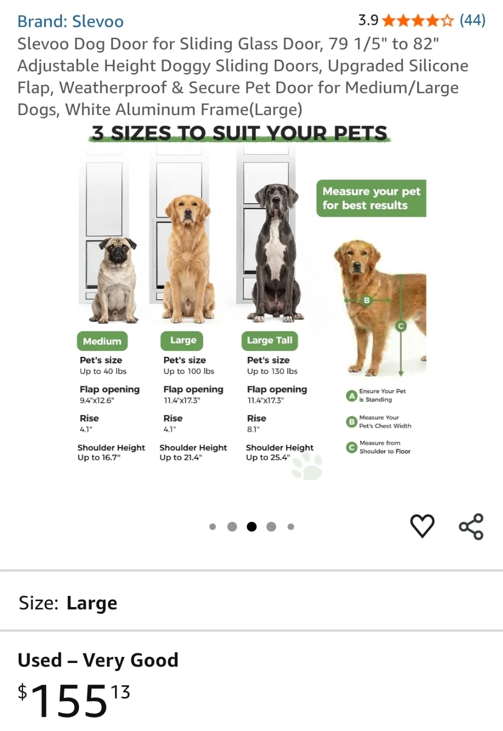 Slevoo Large Sliding Glass Door Pet Entry - photo 2