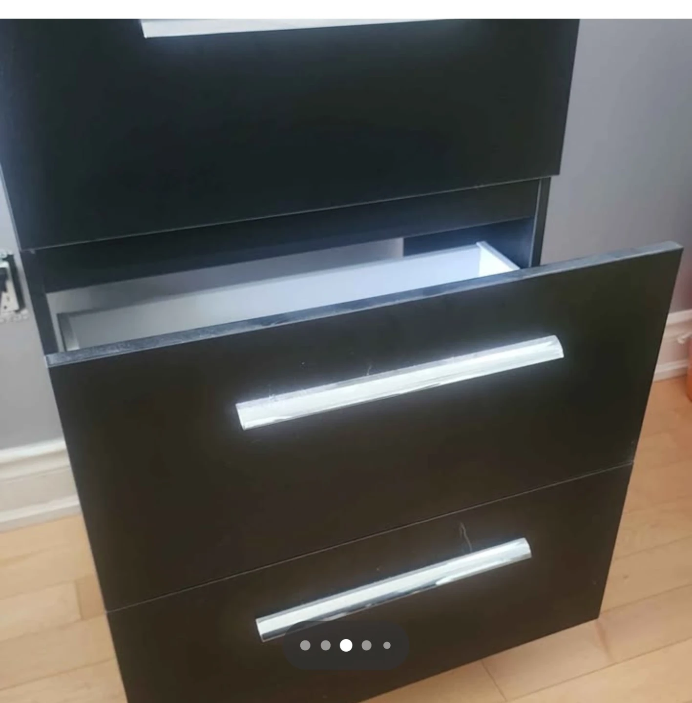 Modern Black Two-Drawer Bathroom Vanity - photo 4