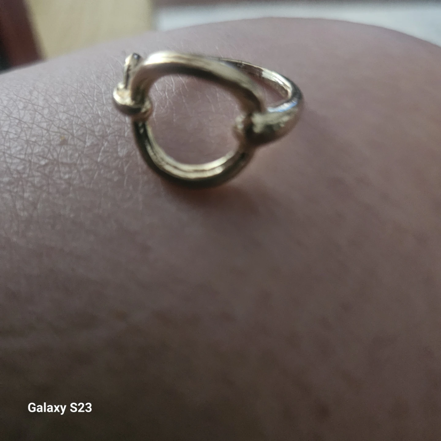Gold-Tone Circular Knot Ring - photo 2