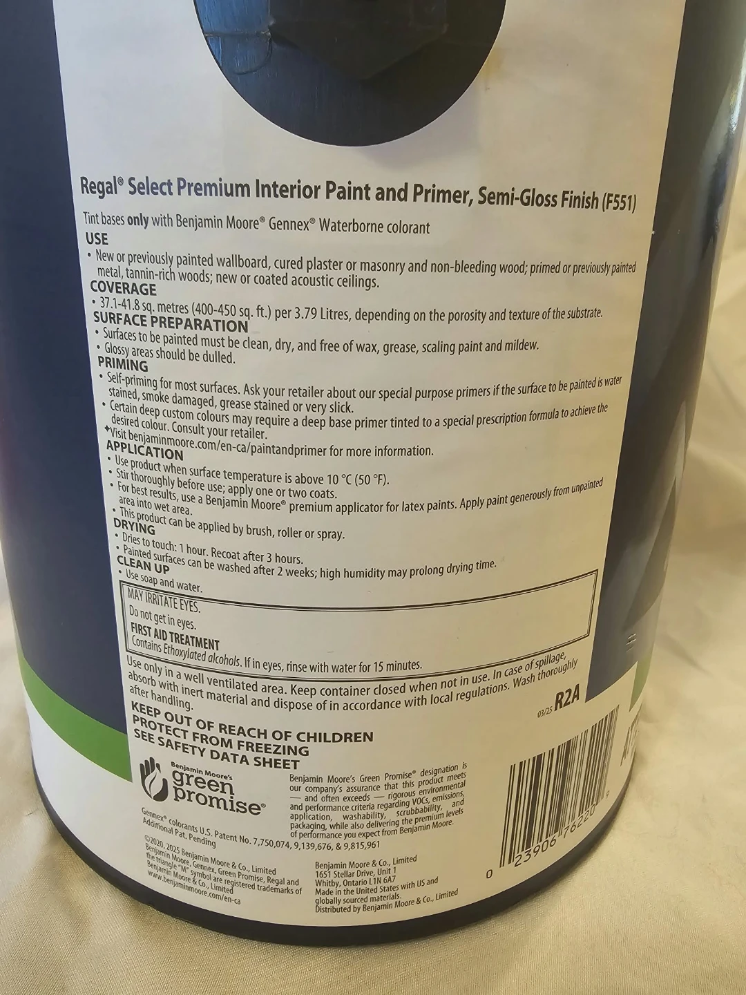 Chantilly Lace Benjamin Moore Regal Select Interior Paint&Primer - photo 2