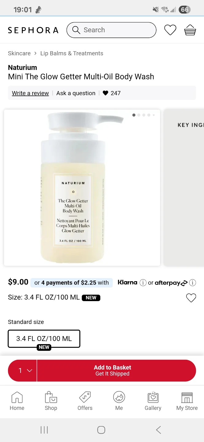 Naturium Glow Getter Oil, Smoother Exfoliating Body Wash Samples - photo 2