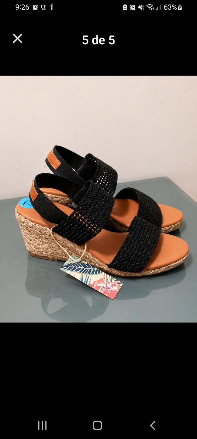 Tommy Bahama wedge sandals black - photo 5