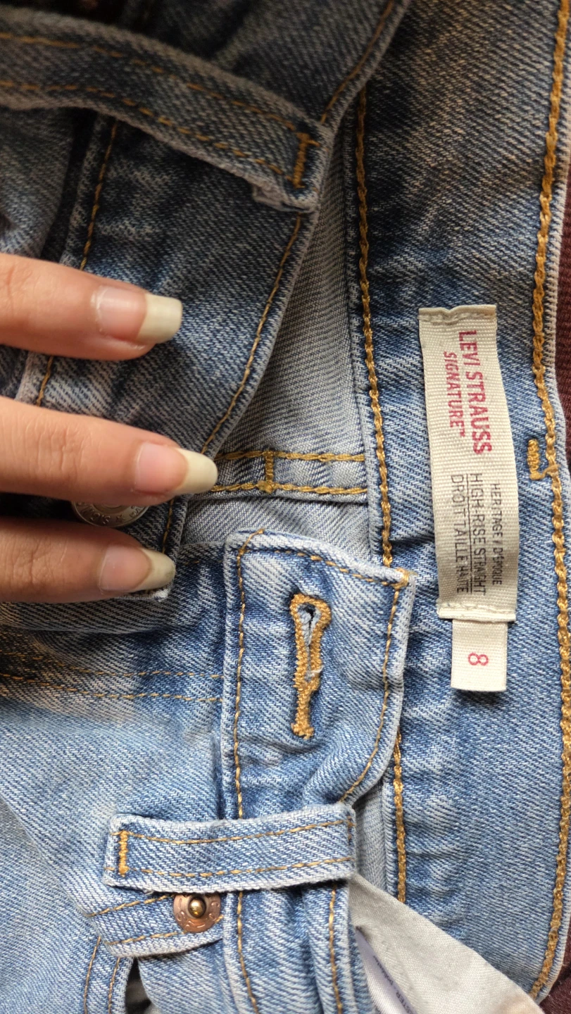 Levi Strauss Signature High-Rise Straight Jeans Size 8
