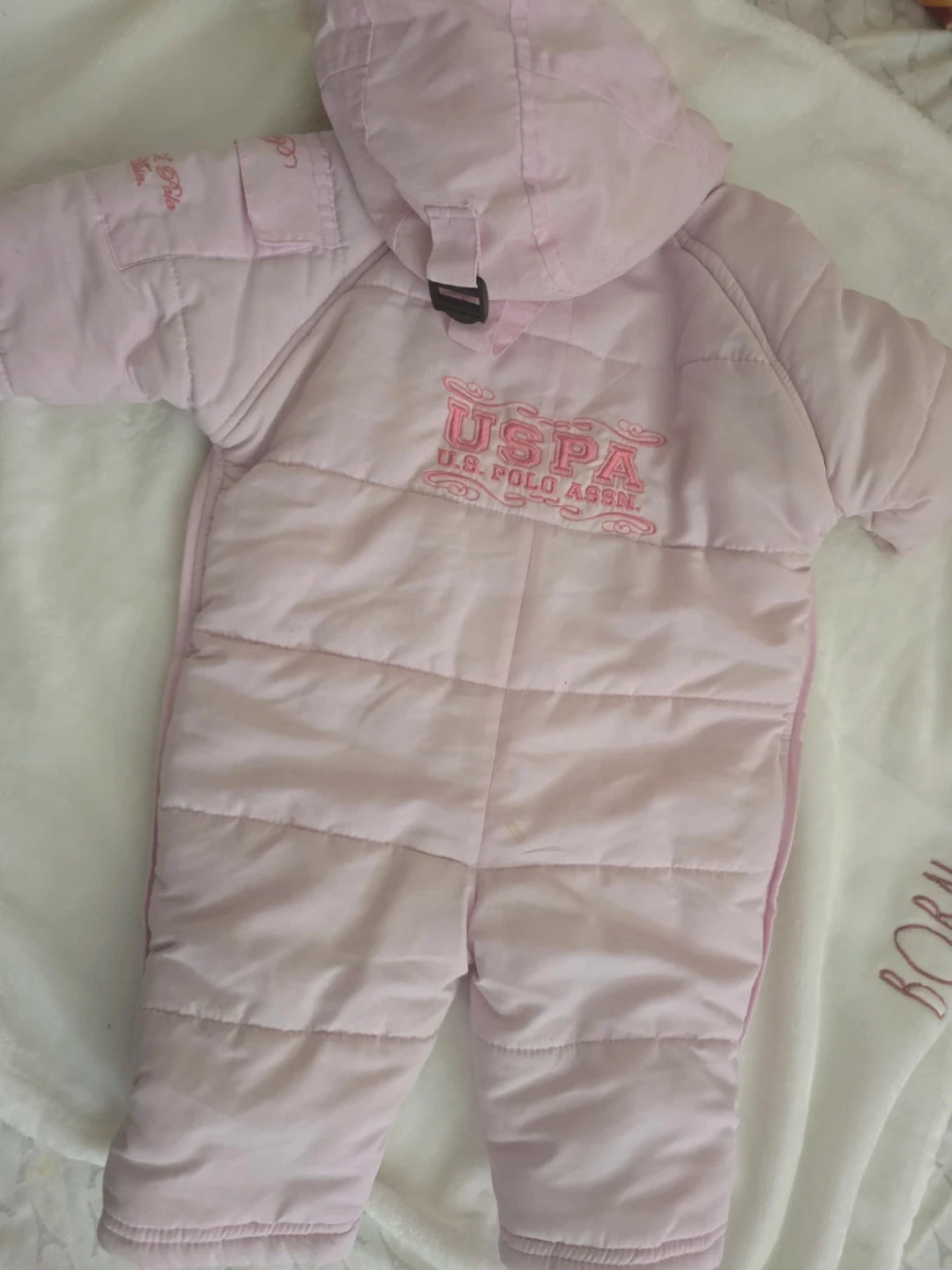 U.S. Polo Assn. Baby Pink Puffer Snowsuit - photo 5