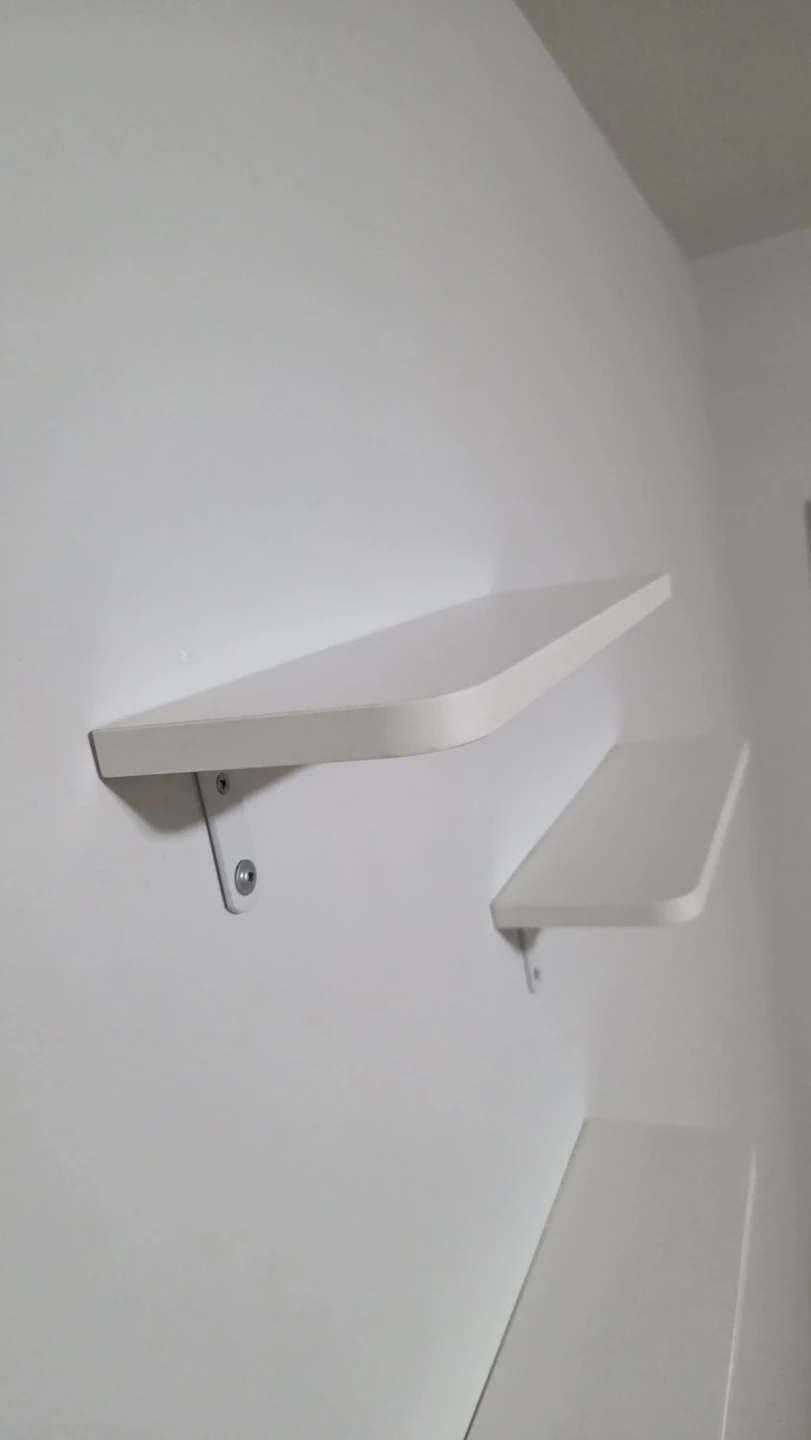 Set of Three White  Shelves