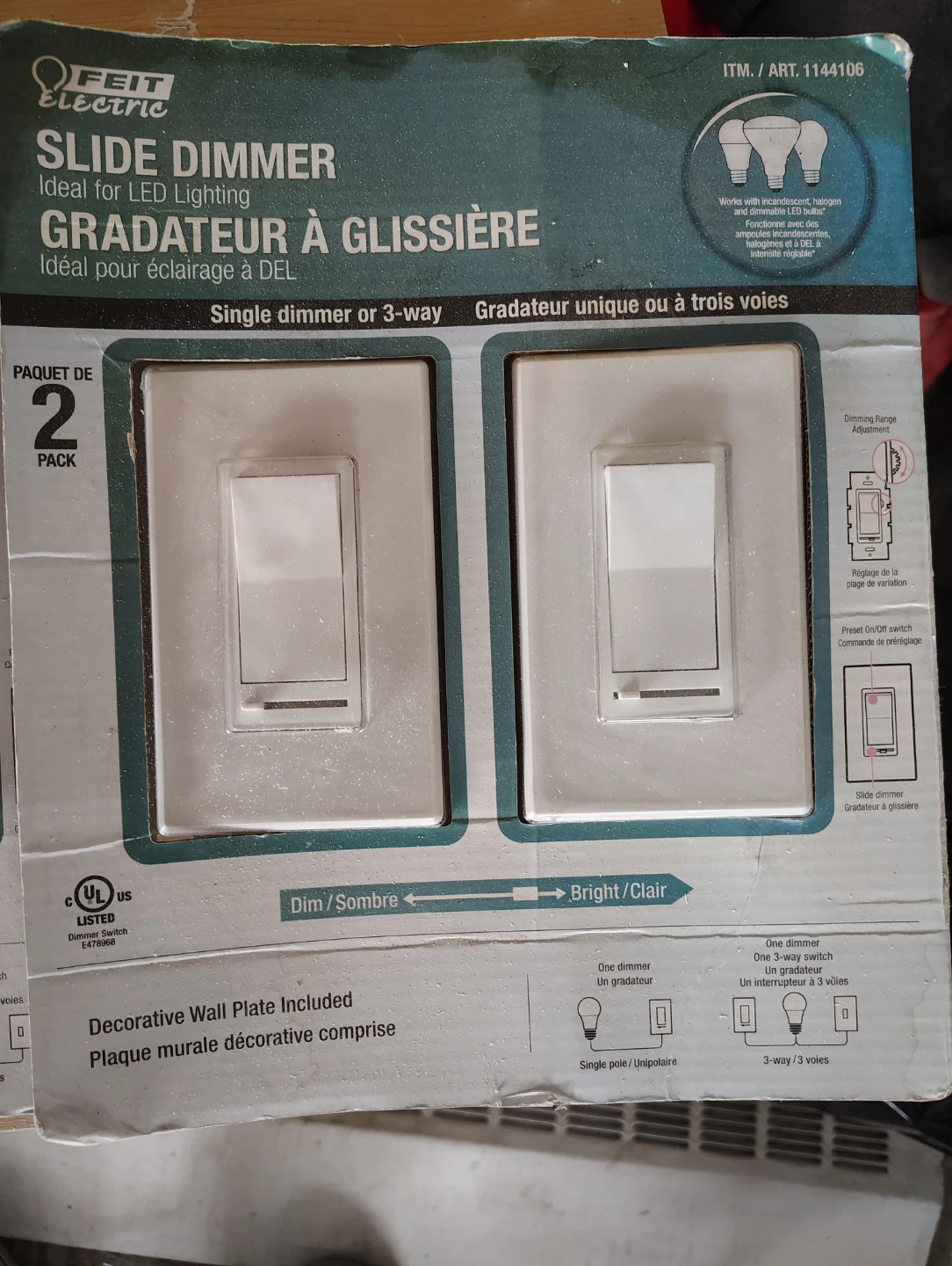2 brand new dimmer switches