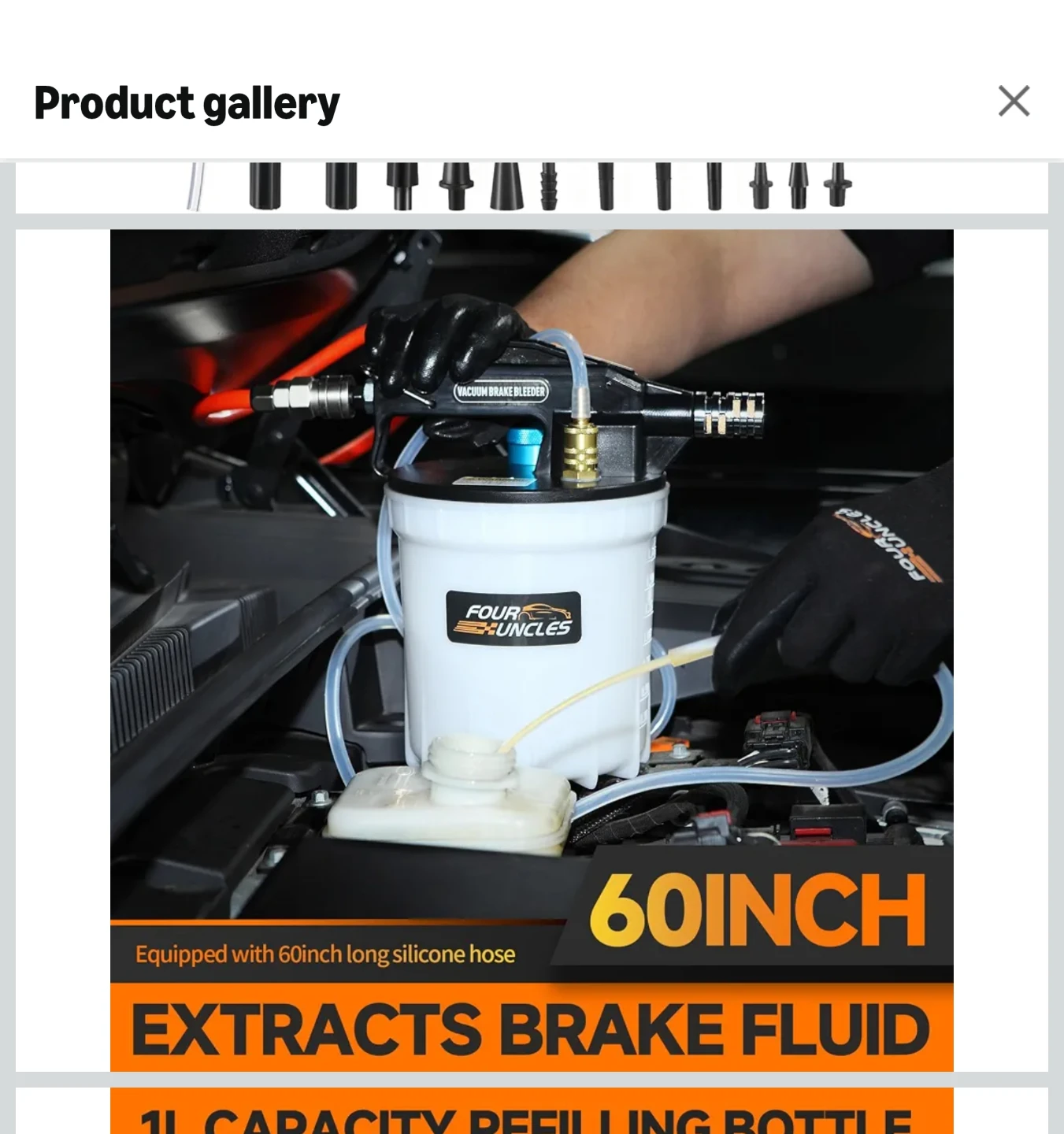 Four Uncles Vacuum Brake Bleeder and Refill Kit - photo 2