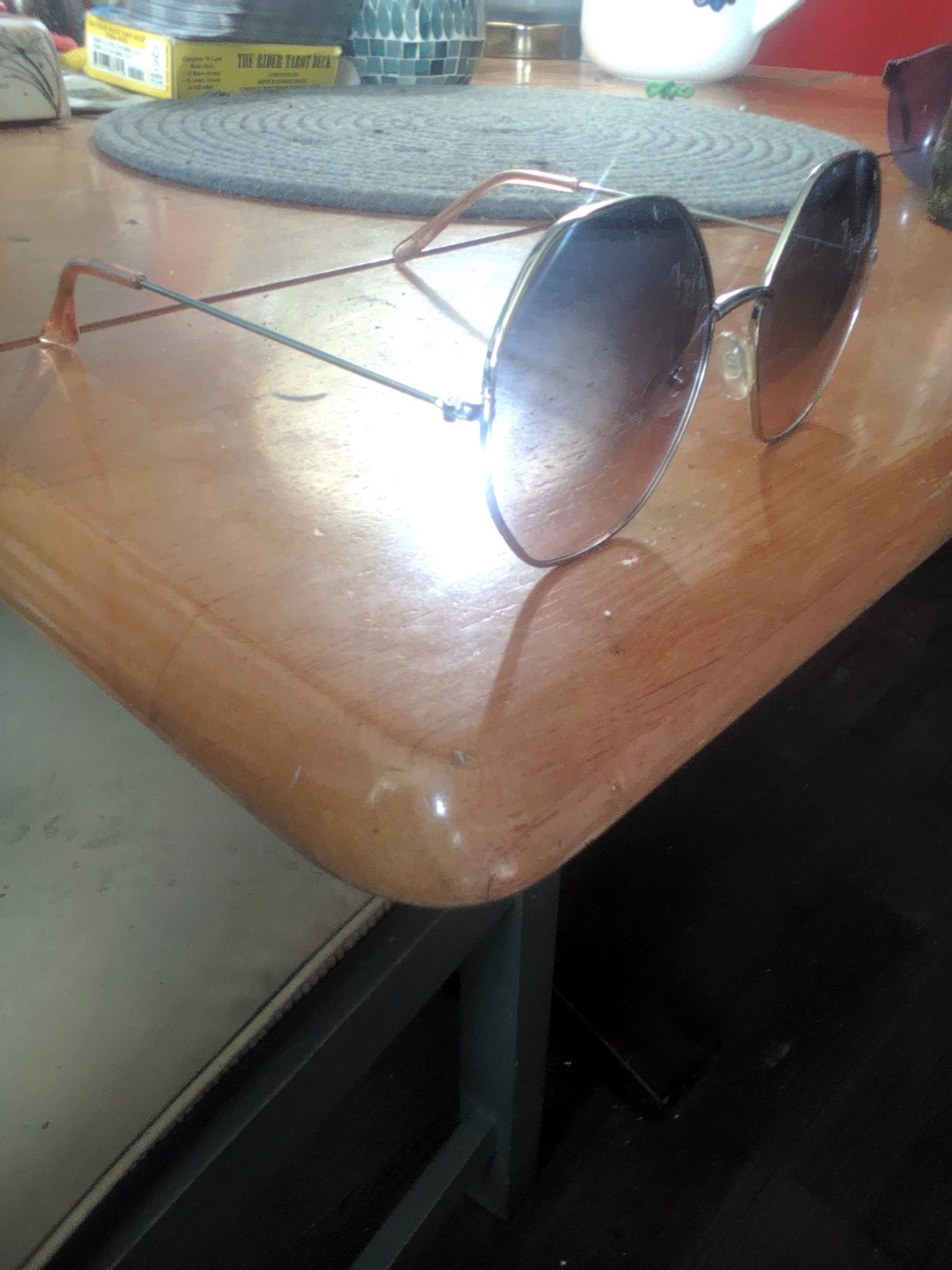 Hexagonal-Shaped Frame, Gradient Sunglasses
