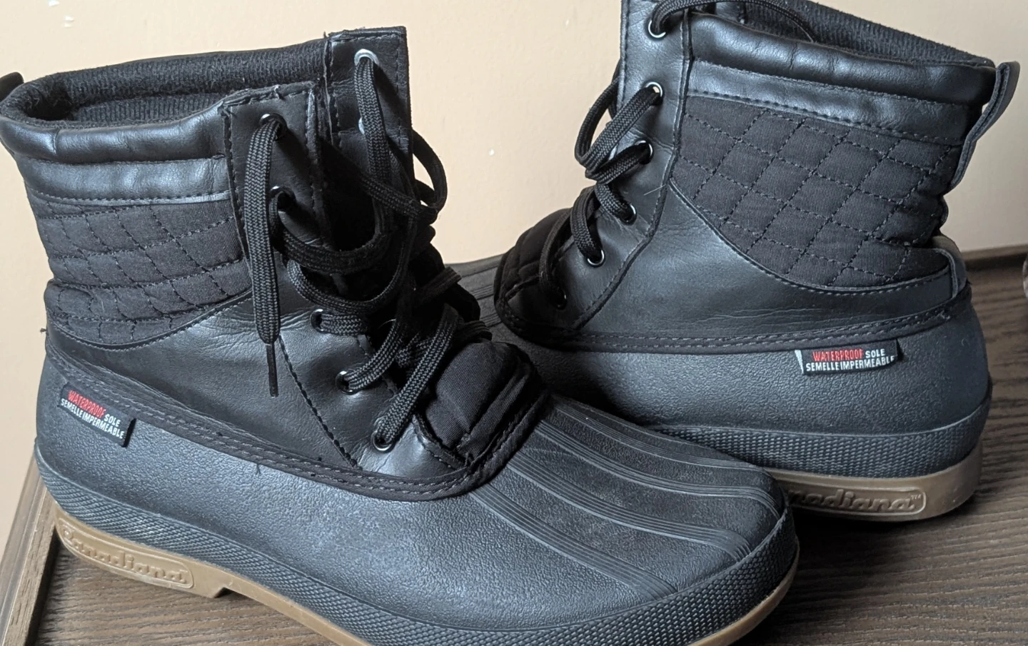 Canadiana Black Waterproof Winter Boots, size 10, $25 - photo 3