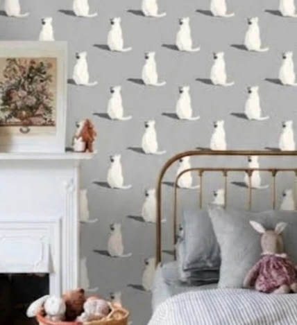 Self-Adhesive Peel & Stick Wallpaper 17"×118" Blue & Grey - photo 3
