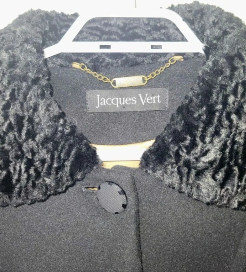 Jacques Vert Black Wool Coat size 14 - photo 4