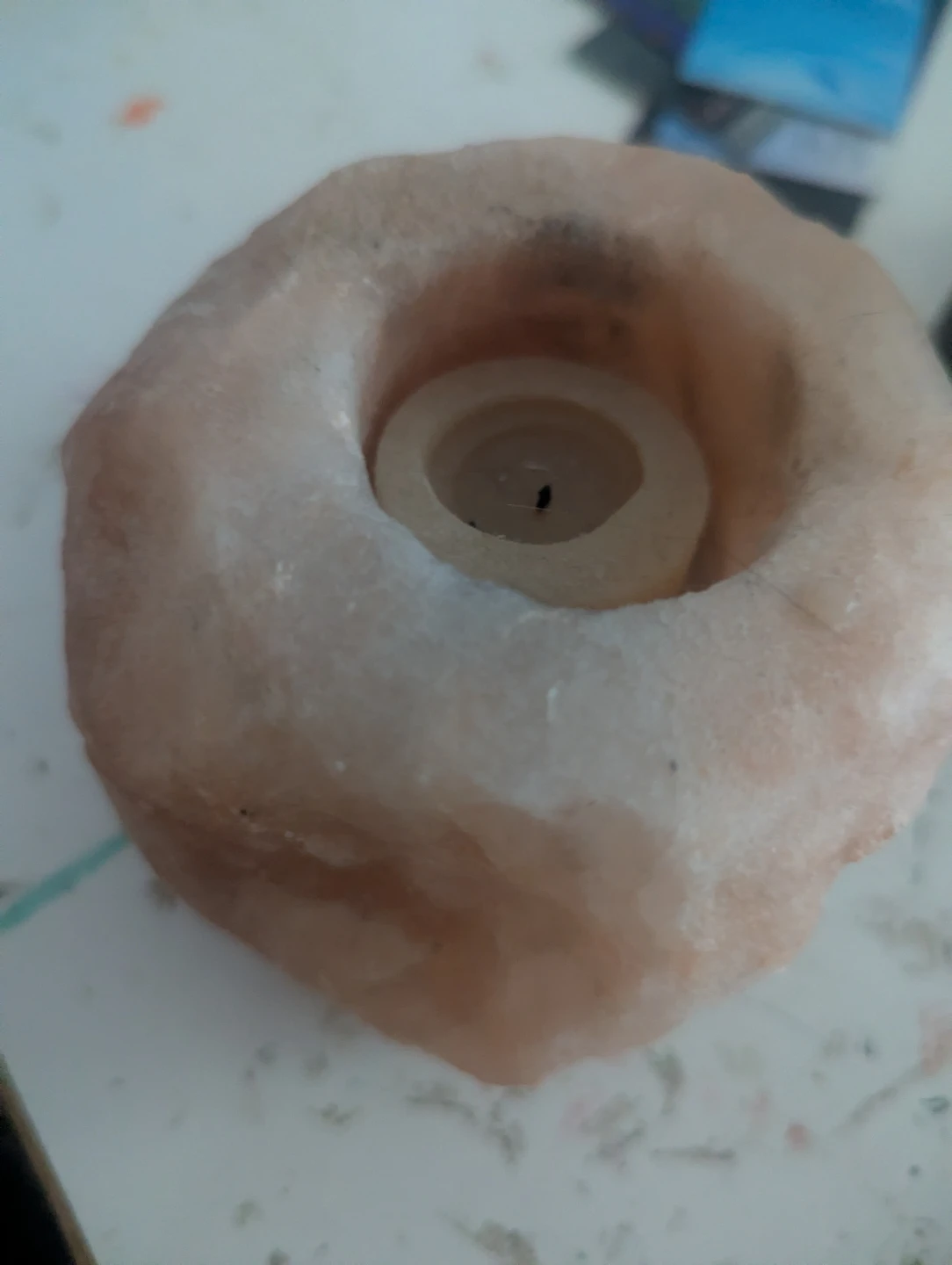 Salt candle holder