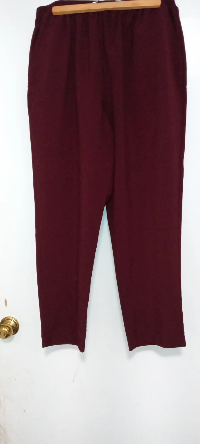 Maroon Pull-On Trousers