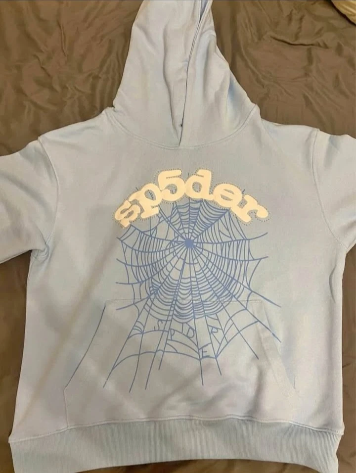 Sp5der Light Blue Hoodie