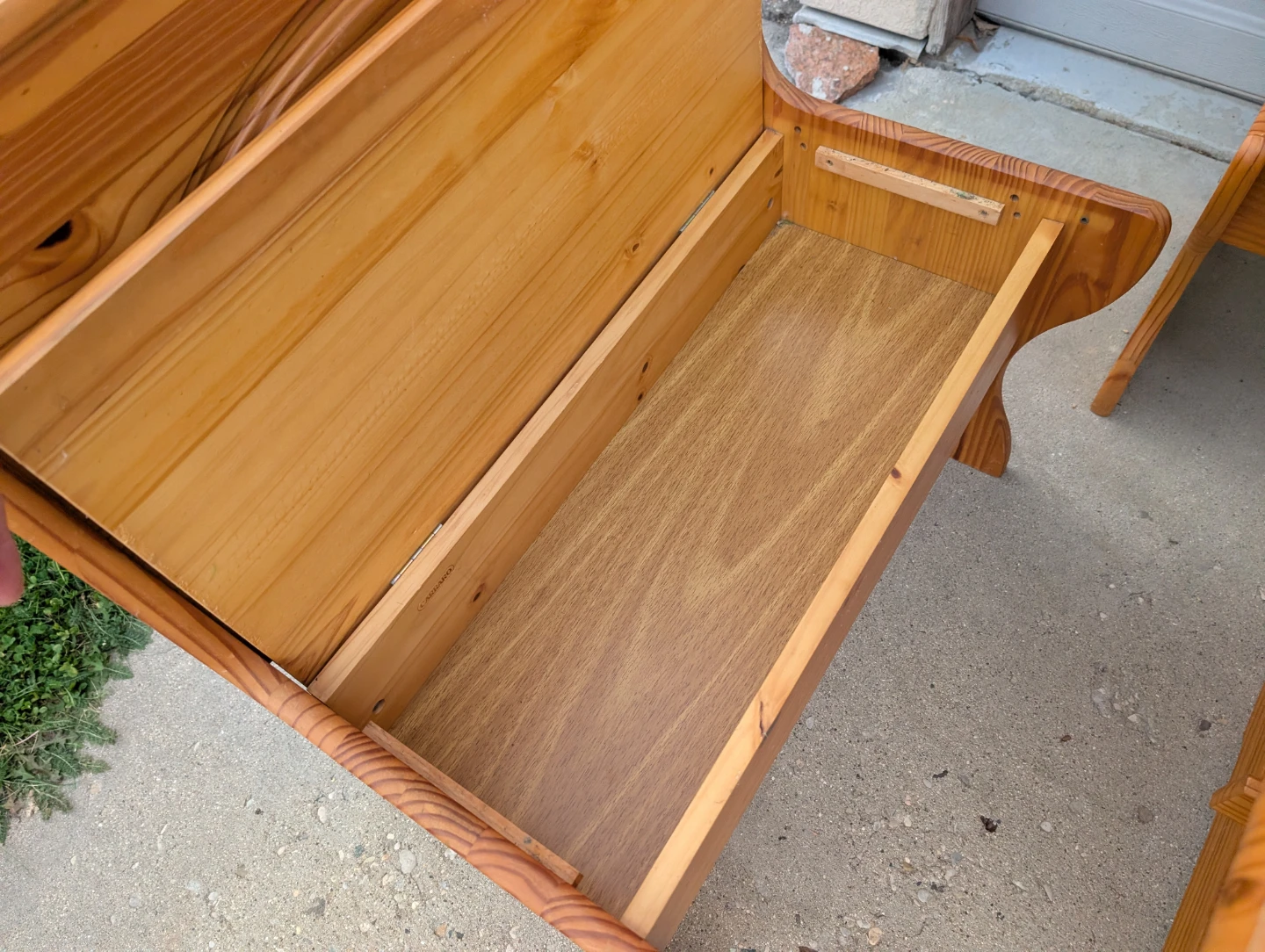 Solid Pine Wood Dining Table and Benches - photo 5